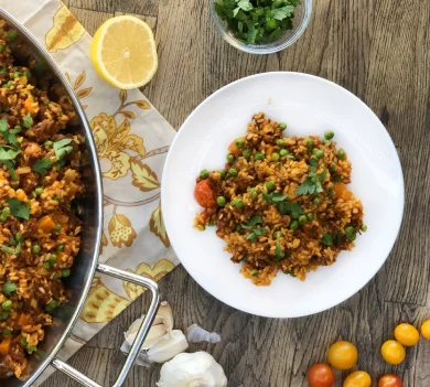 Chorizo paella