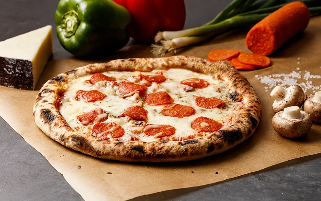 Wood-Fired Pepperoni Pizza