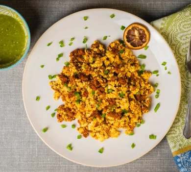 Chorizo Tofu Scramble